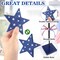 3-Pack Wooden Star Tiered Tray Decor for 4th of July & Memorial Day, Red White Blue